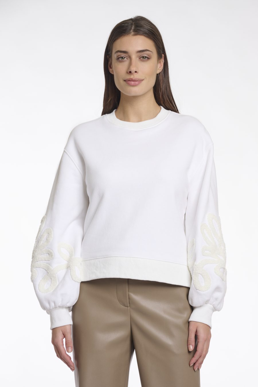 rino & pelle felpa girocollo modello quincy colore bianco 7002512 snow white