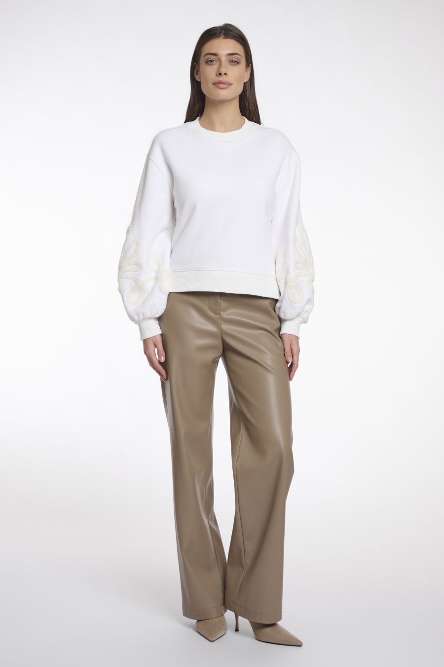 rino & pelle felpa girocollo modello quincy colore bianco 7002512 snow white