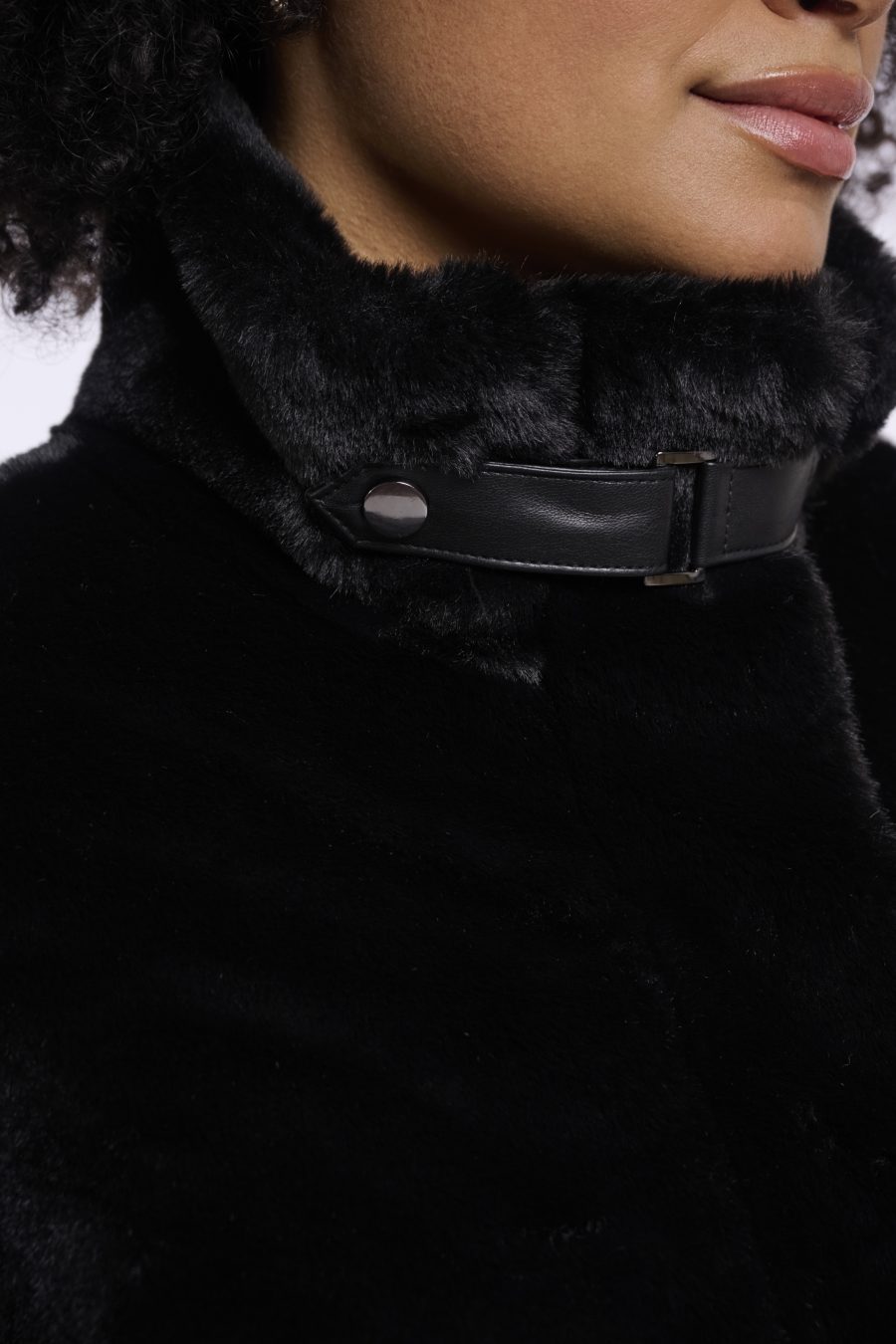 rino & pelle giacca modello ambra in ecopelliccia colore nero 7002611 black