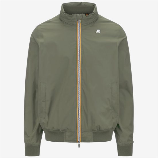 k-way uomo modello amaury stretch nylon jersey k3123vw green lichen v15