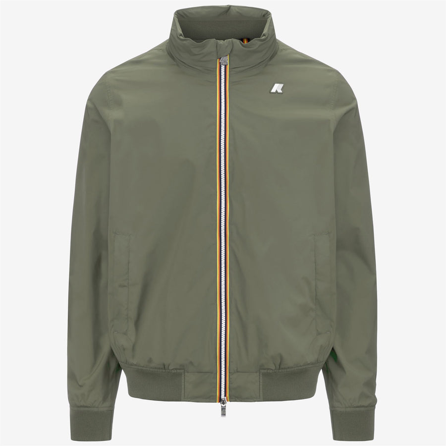 k-way uomo modello amaury stretch nylon jersey k3123vw green lichen v15