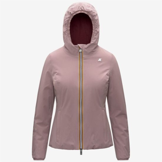 k-way donna modello lily st warm reversible k6128tw colore rose pinkish red syrah b2w