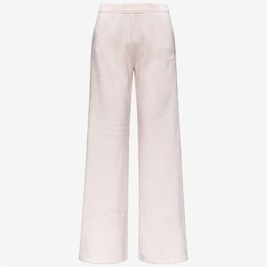k-way donna pantalone modello jenny velour polar k7128cw colore rosa chiaro rose hushed b3h