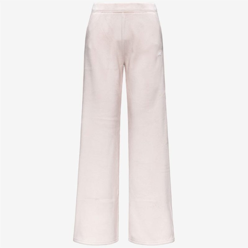 k-way donna pantalone modello jenny velour polar k7128cw colore rosa chiaro rose hushed b3h