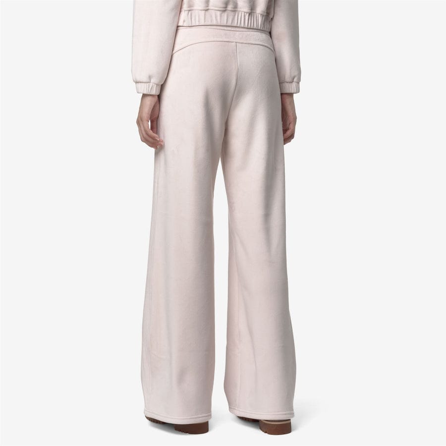 k-way donna pantalone modello jenny velour polar k7128cw colore rosa chiaro rose hushed b3h