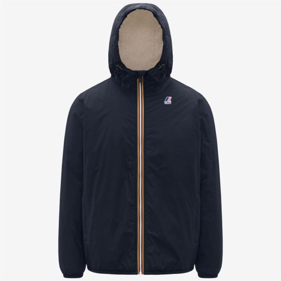 k-way uomo giubbino modello le vrai 4.0 claude orsetto colore blu scuro k89