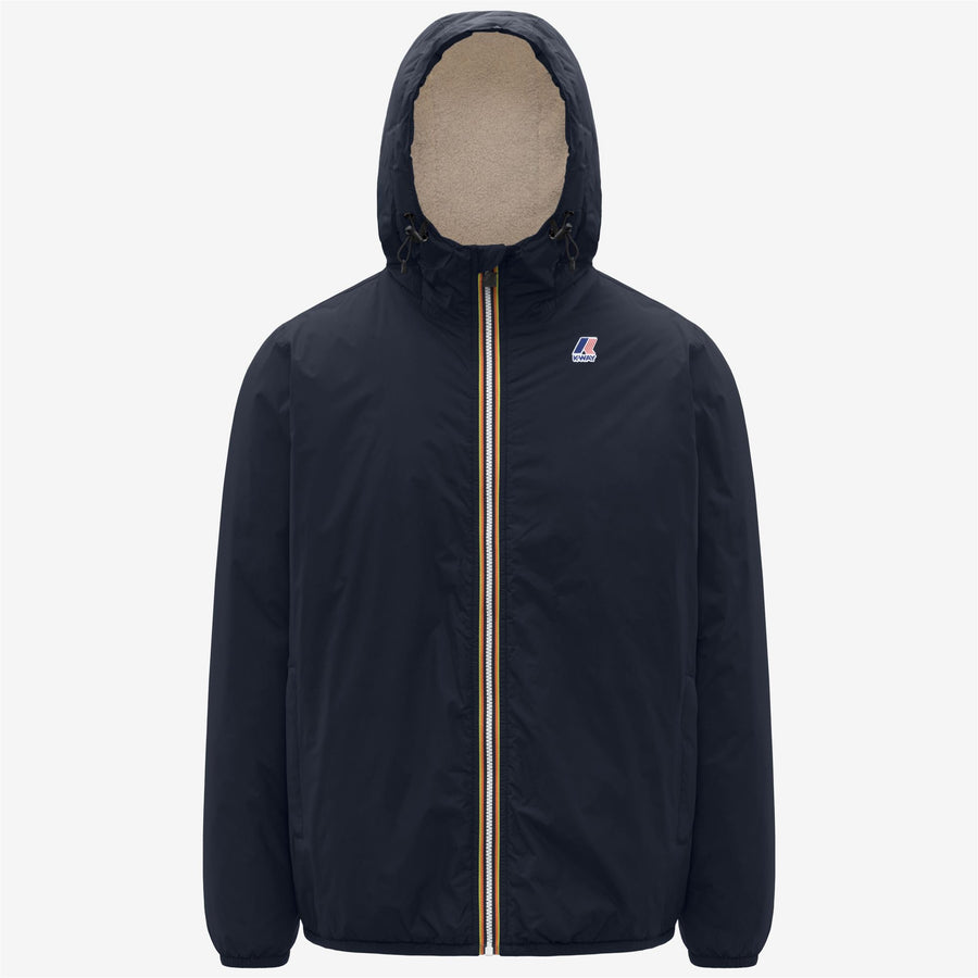 k-way uomo giubbino modello le vrai 4.0 claude orsetto colore blu scuro k89