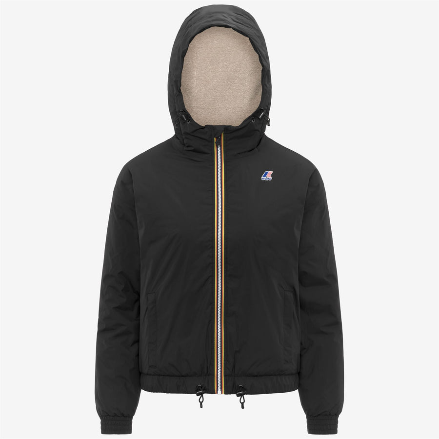 k-way-donna-le-vrai-4-0-albine-orsetto-k2133fw-black-pure-usy k-way donna giubbino corto modello le vrai 4.0 albine orsetto k2133fw colore nero