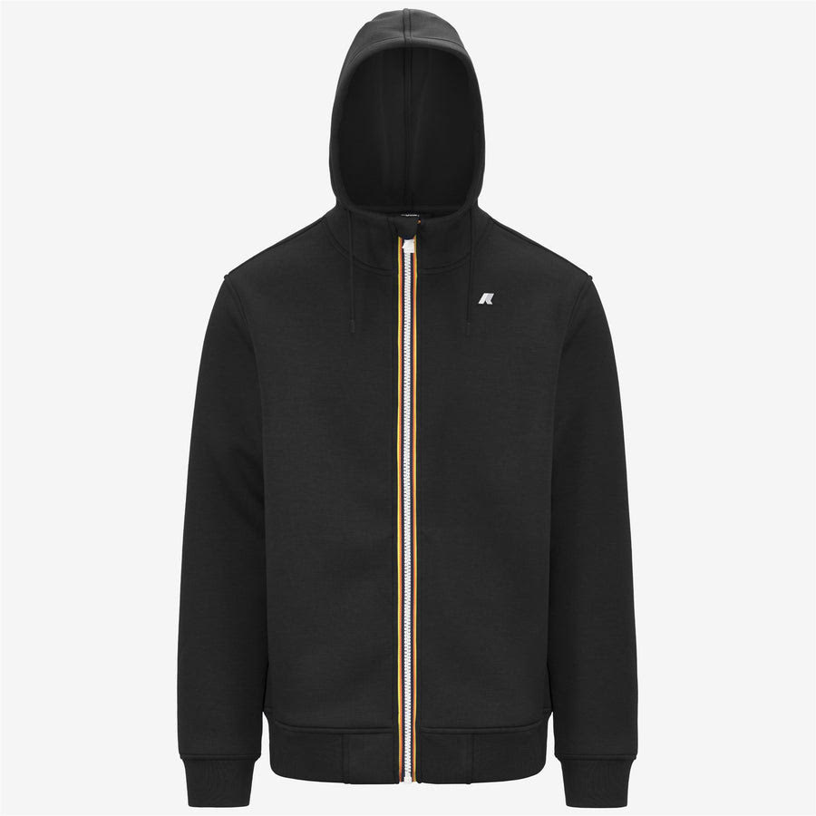 k-way uomo felpa modello rainer spacer k2141dw colore nero black pure usy