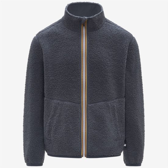 k-way uomo felpa modello pascal sherpa polar reversibile k3132pw colore blu aviazione