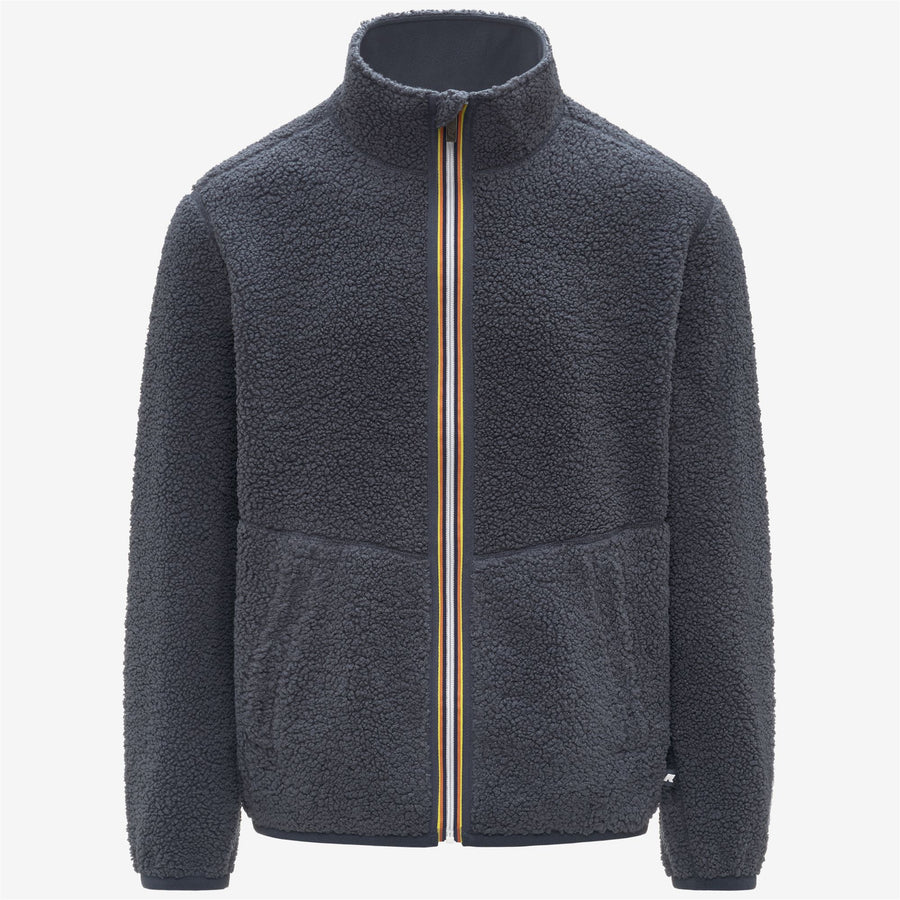 k-way uomo felpa modello pascal sherpa polar reversibile k3132pw colore blu aviazione