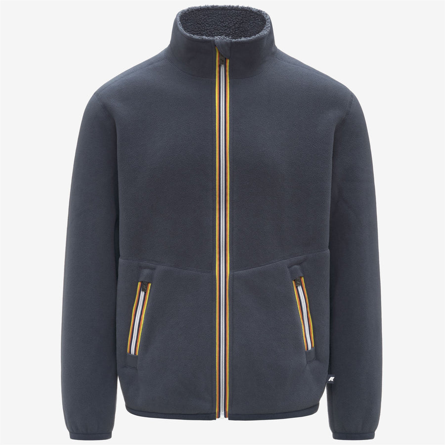 k-way uomo felpa modello pascal sherpa polar reversibile k3132pw colore blu aviazione