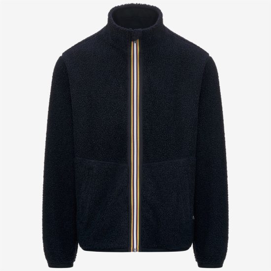 k-way uomo felpa modello pascal sherpa polar reversible k3132Pw colore blu