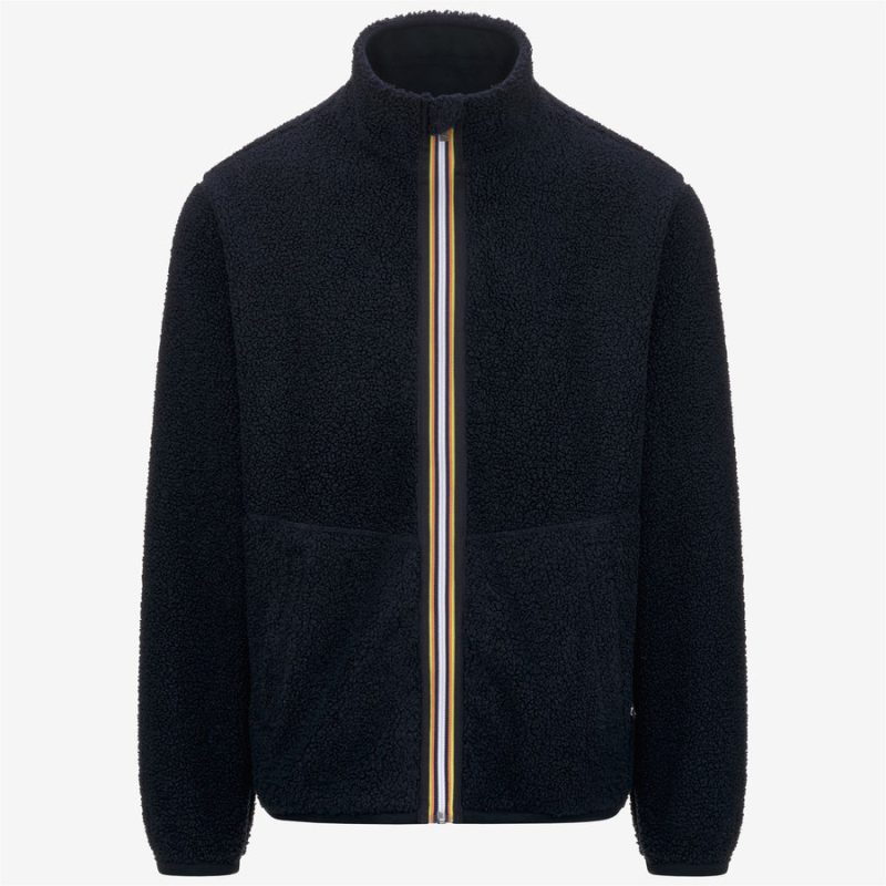 k-way uomo felpa modello pascal sherpa polar reversible k3132Pw colore blu