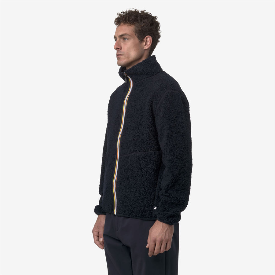 k-way uomo felpa modello pascal sherpa polar reversible k3132Pw colore blu