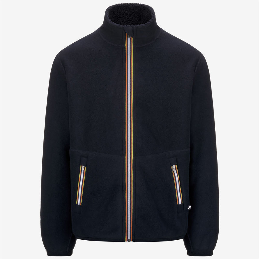 k-way uomo felpa modello pascal sherpa polar reversible k3132Pw colore blu