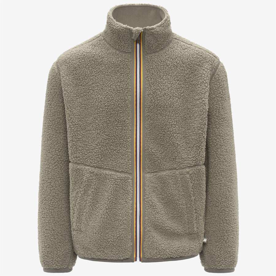 k-way uomo felpa modello pascal sherpa polar reversible k3132pw colore verde quercia b35