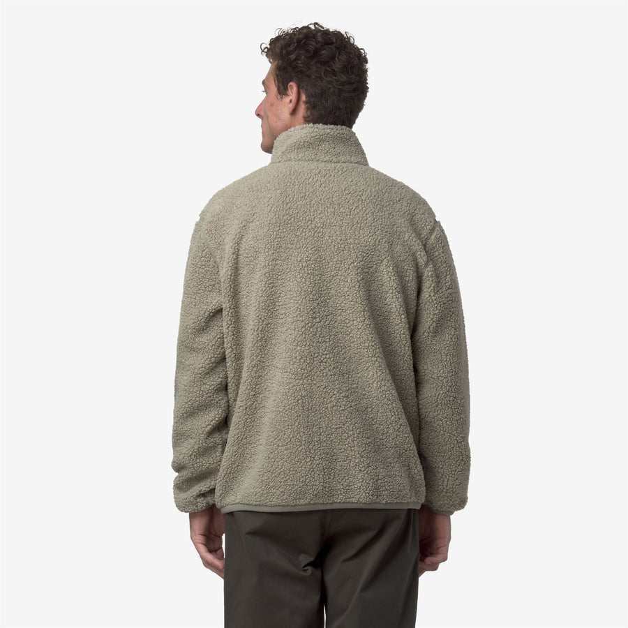 k-way uomo felpa modello pascal sherpa polar reversible k3132pw colore verde quercia b35