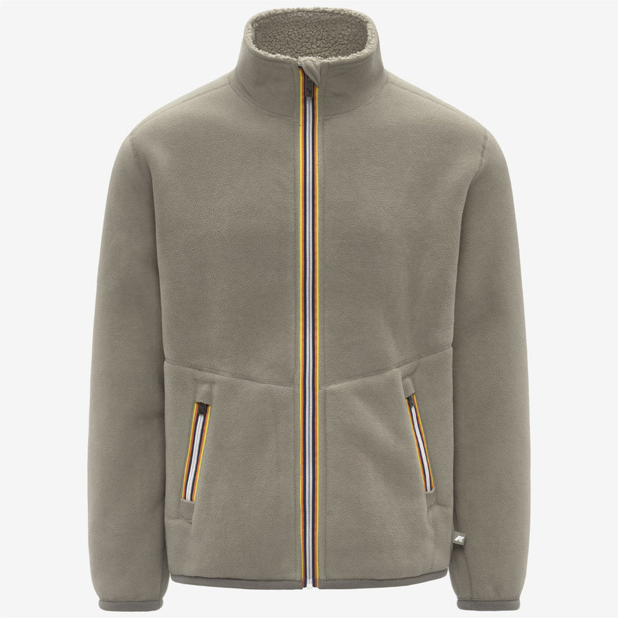 k-way uomo felpa modello pascal sherpa polar reversible k3132pw colore verde quercia b35