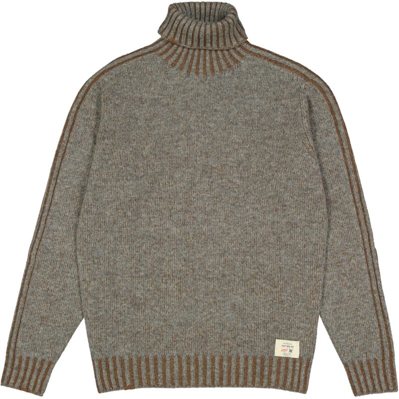 bob maglione dolcevita modello lizzie colore grigio tabacco