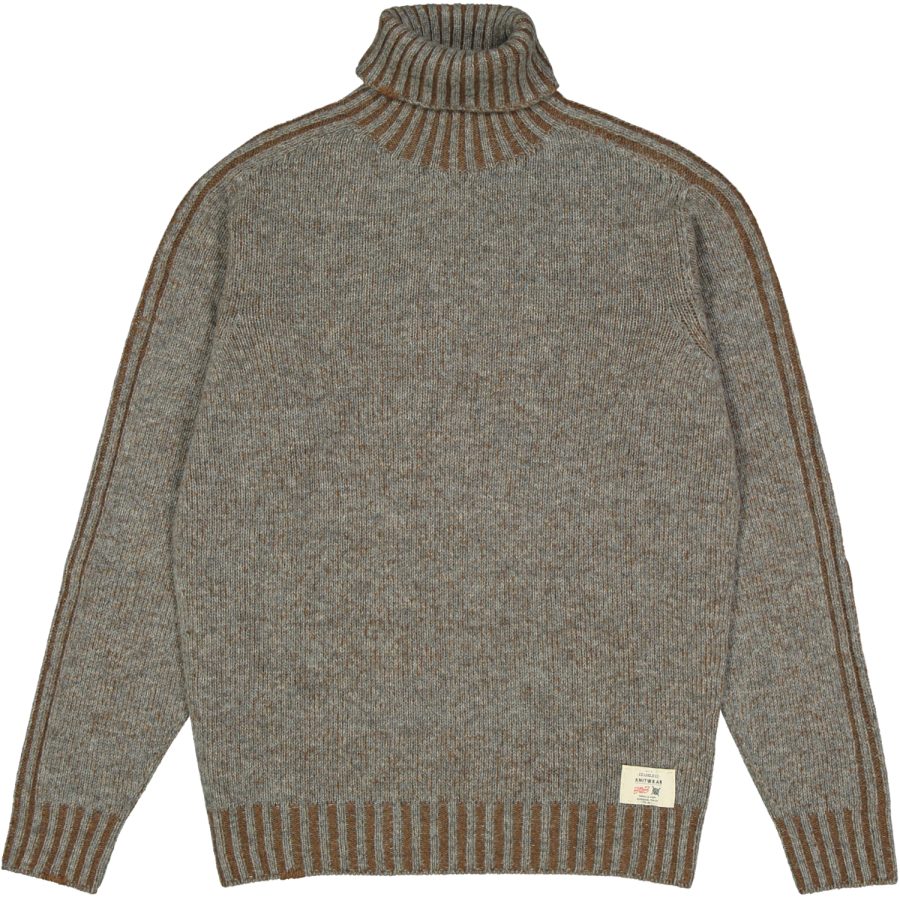 bob maglione dolcevita modello lizzie colore grigio tabacco