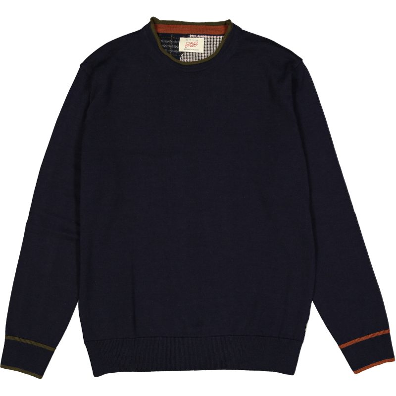 bob maglione girocollo modello davin colore blu