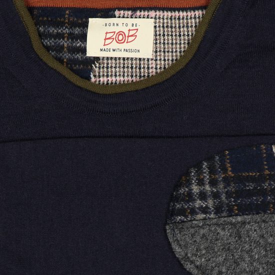 bob maglione girocollo modello davin colore blu