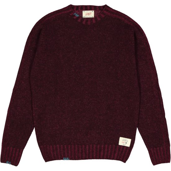 bob maglione girocollo modello fin colore bordeaux e lampone 
