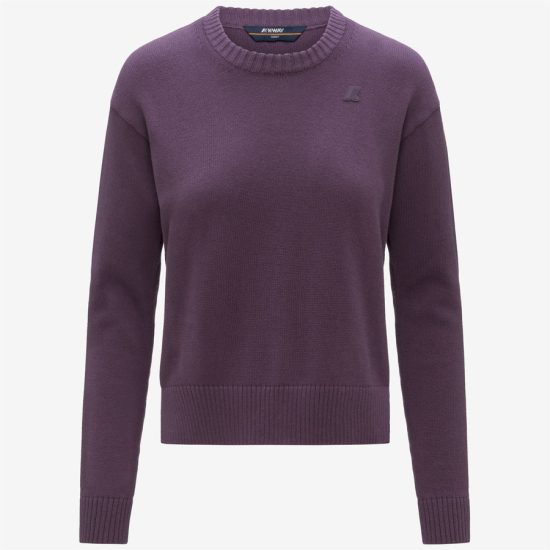 k-way donna maglia modello domitine cotton cashmere k81342w colore viola