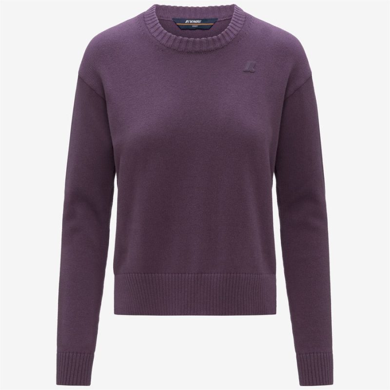 k-way donna maglia modello domitine cotton cashmere k81342w colore viola