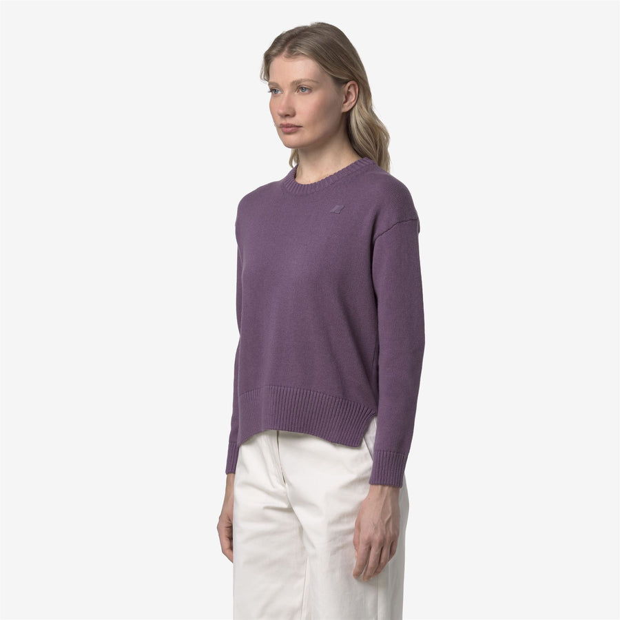 k-way donna maglia modello domitine cotton cashmere k81342w colore viola
