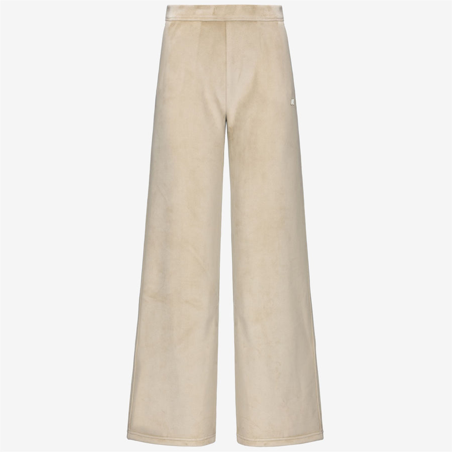 k-way donna pantalone modello jenny velour polar k7128cw colore beige