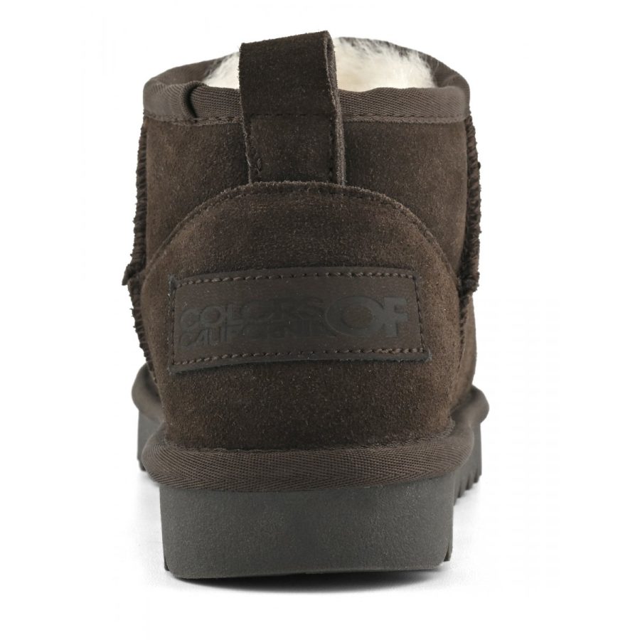 colors of california stivale modello yana in pelle e montone colore marrone moka