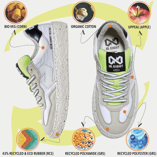 id eight snearkes modello uriduri colore white crinkle