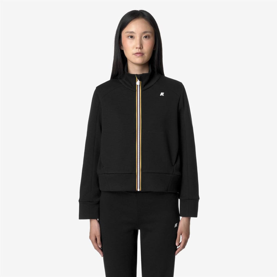 k-way donna felpa modello alara light spacer k2132dw colore nero black pure usy