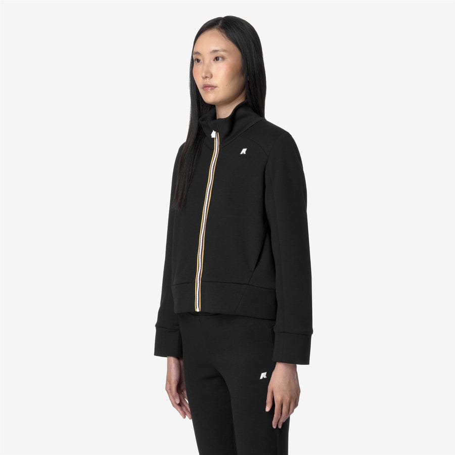 k-way donna felpa modello alara light spacer k2132dw colore nero black pure usy