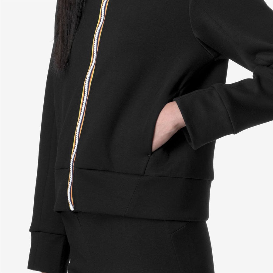 k-way donna felpa modello alara light spacer k2132dw colore nero black pure usy