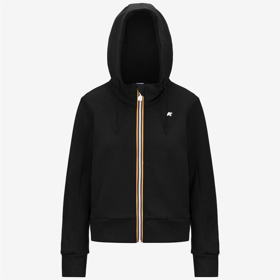 k-way-donna-felpa-divine-light-spacer-k2132cw-nero-black-pure-usy k-way donna felpa modello divine light spacer k2132cw colore nero black pure usy