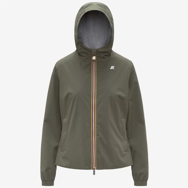 k-way donna modello lil 2.0 stretch poly jersey colore green lichen v15