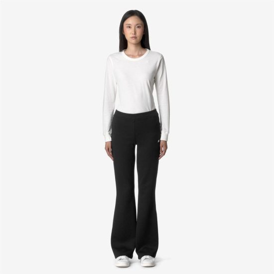 k-way donna pantalone modello jenny k2123nw light spacer colore nero black pure usy