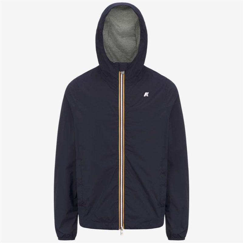 k-way uomo modello jack stretch nylon jersey k3123uw colore blue depth k89