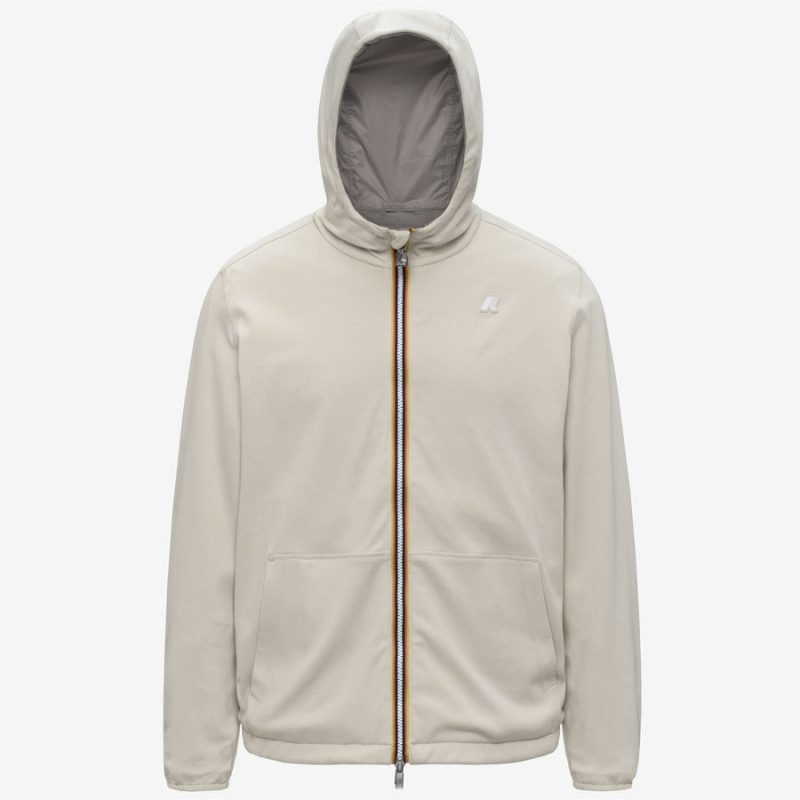 k-way uomo modello jake reversible interlock k8134tw colore beige c84