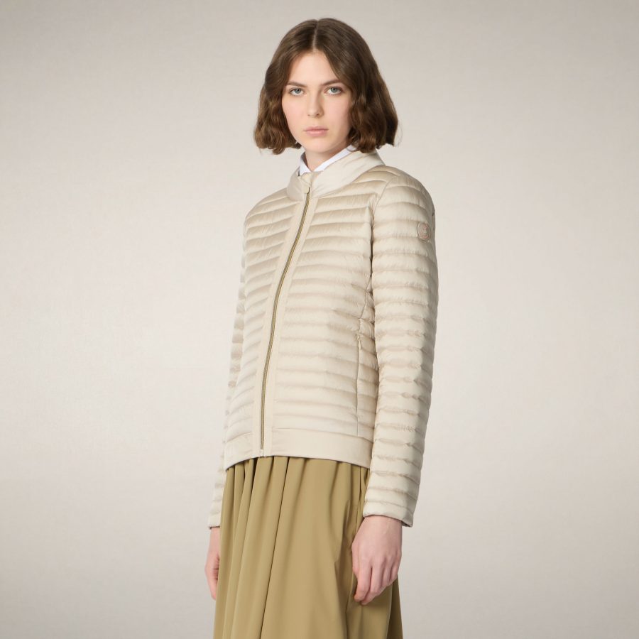 save the duck giubbino donna modello reya d32711w colore sand beige 40003