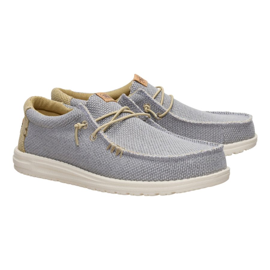 heydude scarpa uomo modello wally braided 40003 colore grigio 1yf flannel grey olive grey