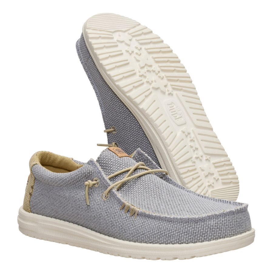 heydude scarpa uomo modello wally braided 40003 colore grigio 1yf flannel grey olive grey