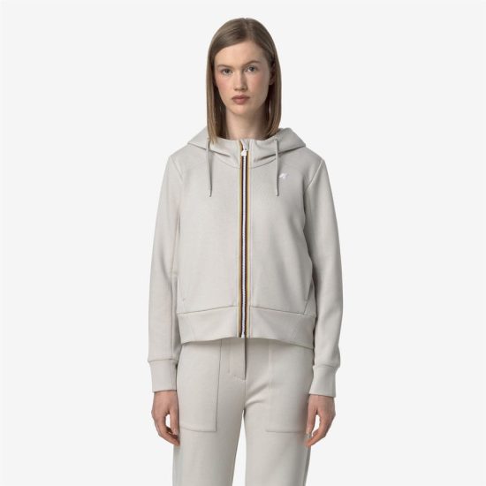 k-way donna felpa modello divine light spacer k2132cw colore beige lt 634