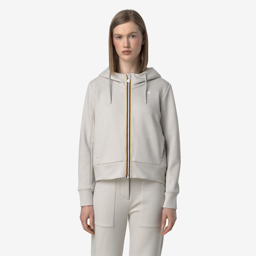 k-way donna felpa modello divine light spacer k2132cw colore beige lt 634