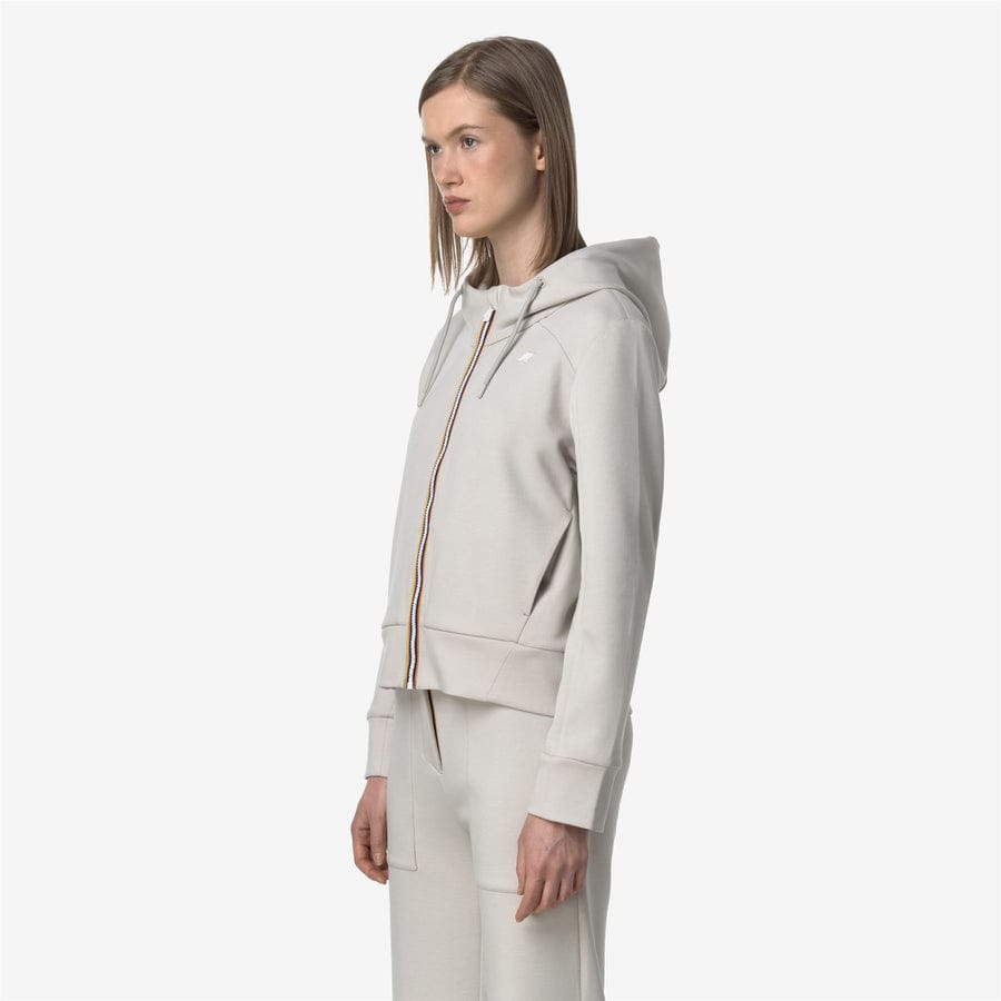 k-way donna felpa modello divine light spacer k2132cw colore beige lt 634