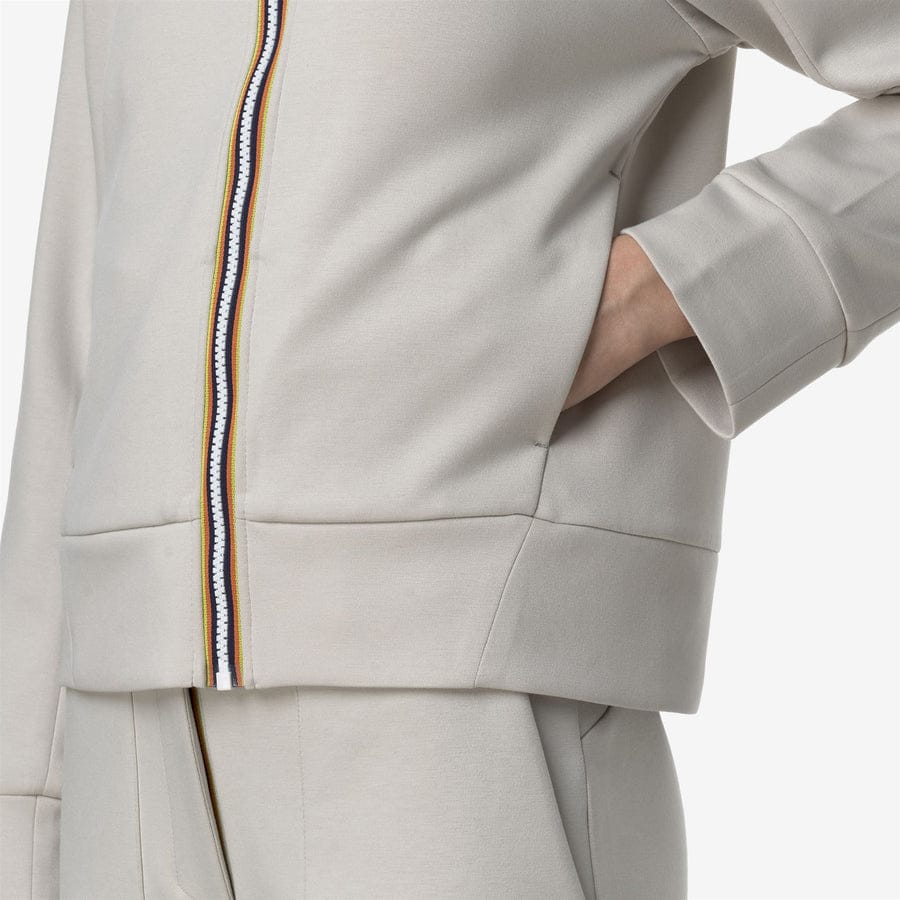 k-way donna felpa modello divine light spacer k2132cw colore beige lt 634