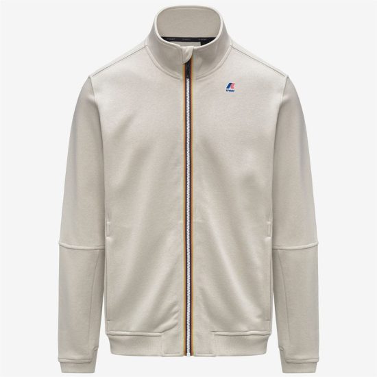 k-way uomo felpa modello pepin poly cotton k1126iw colore beige- t 634